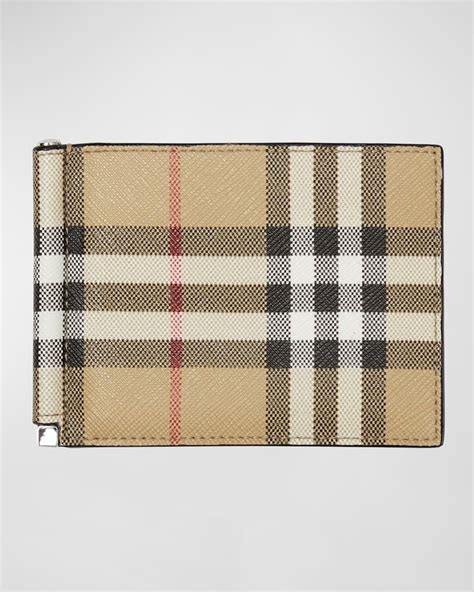 burberry money clip wallet men|Burberry check wallet.